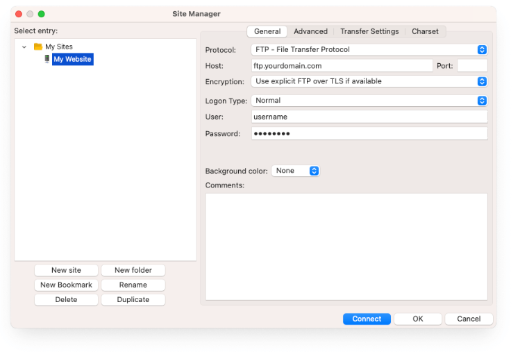 FTP setup for WordPress installation