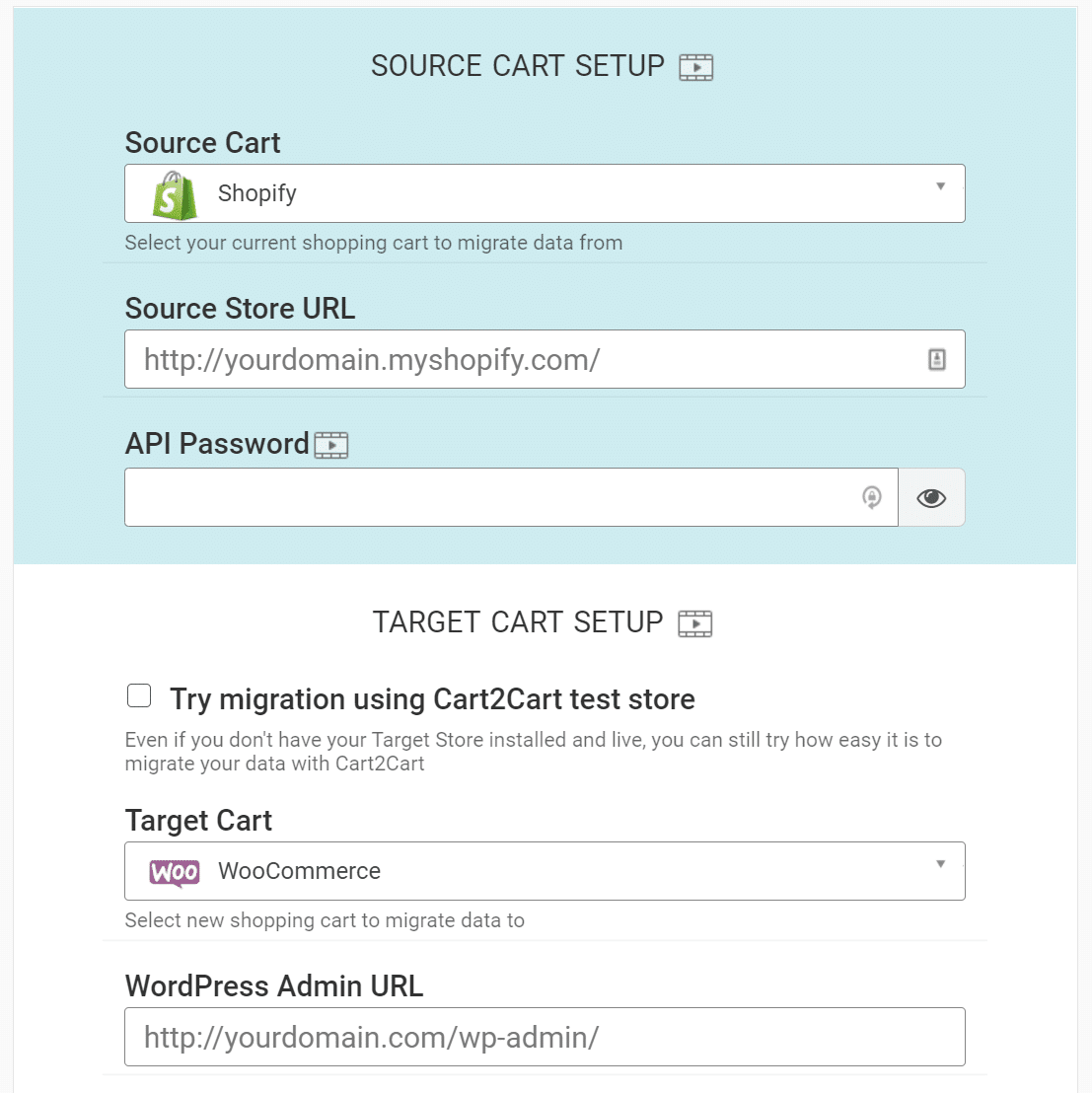 CartCart source destination 