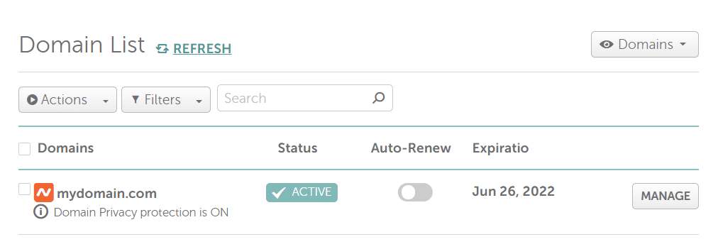Domain management 