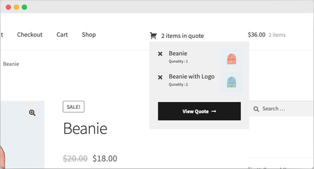 Checkout page 