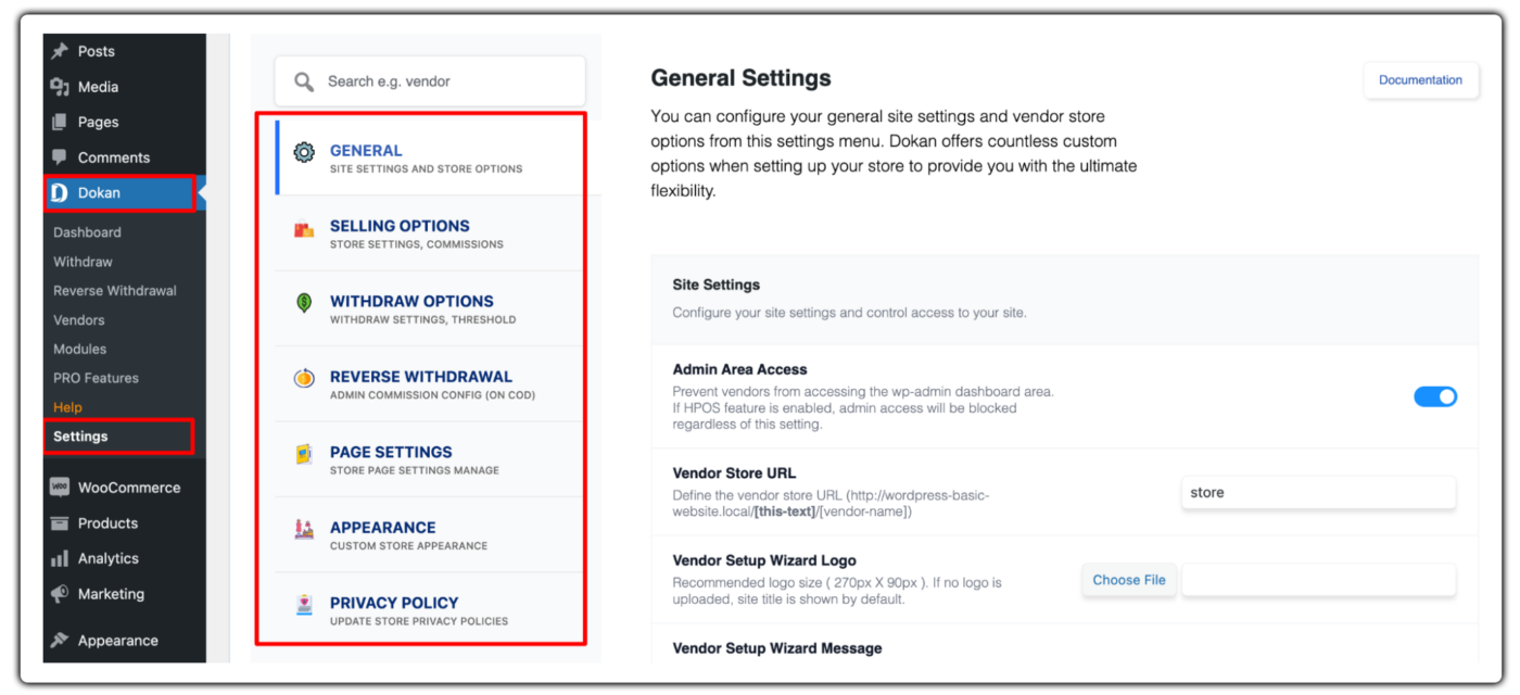 Customize the Basic Settings of Your Marketplace 
