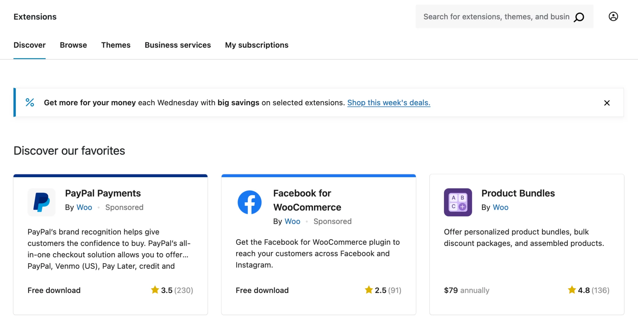 WooCommerce extension 