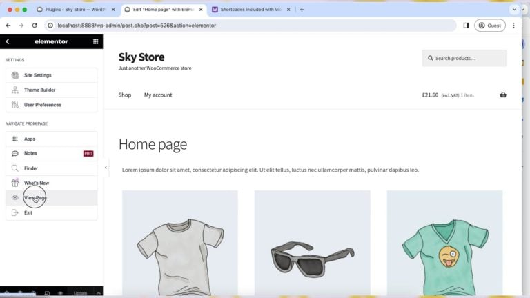 Homepage WooCommerce 