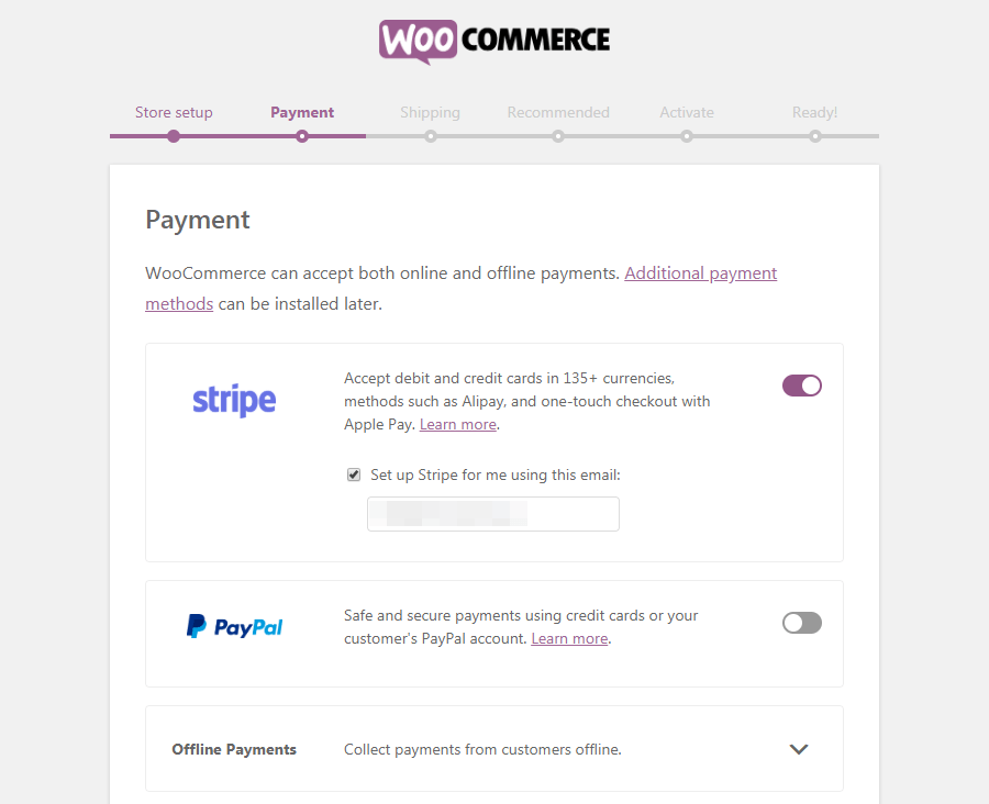 Payment gateway of WooCommerce 