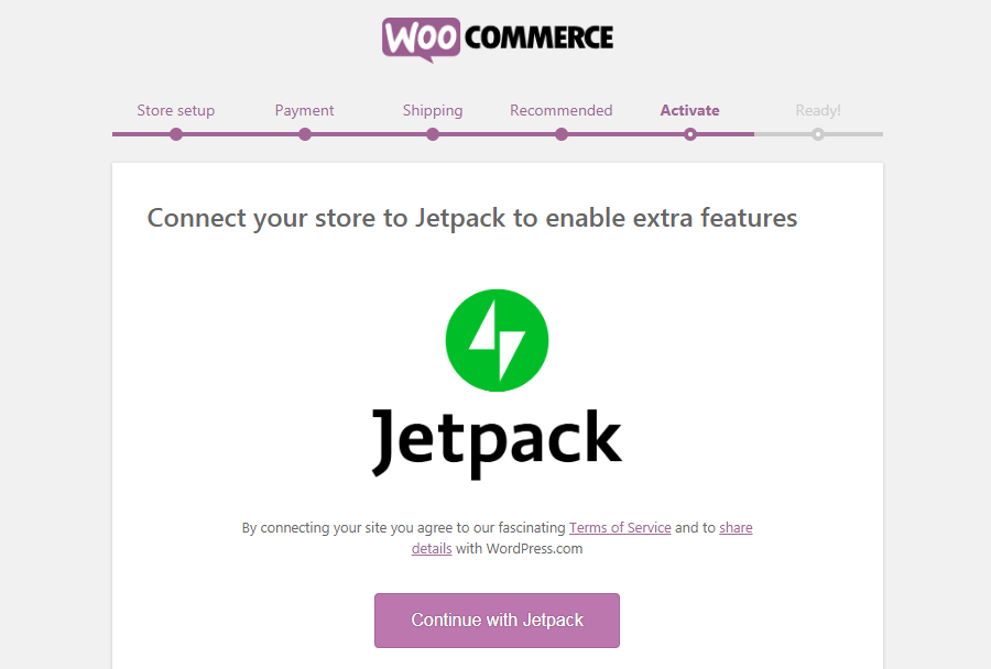  Connect Your Store With Jetpack to Activate 
