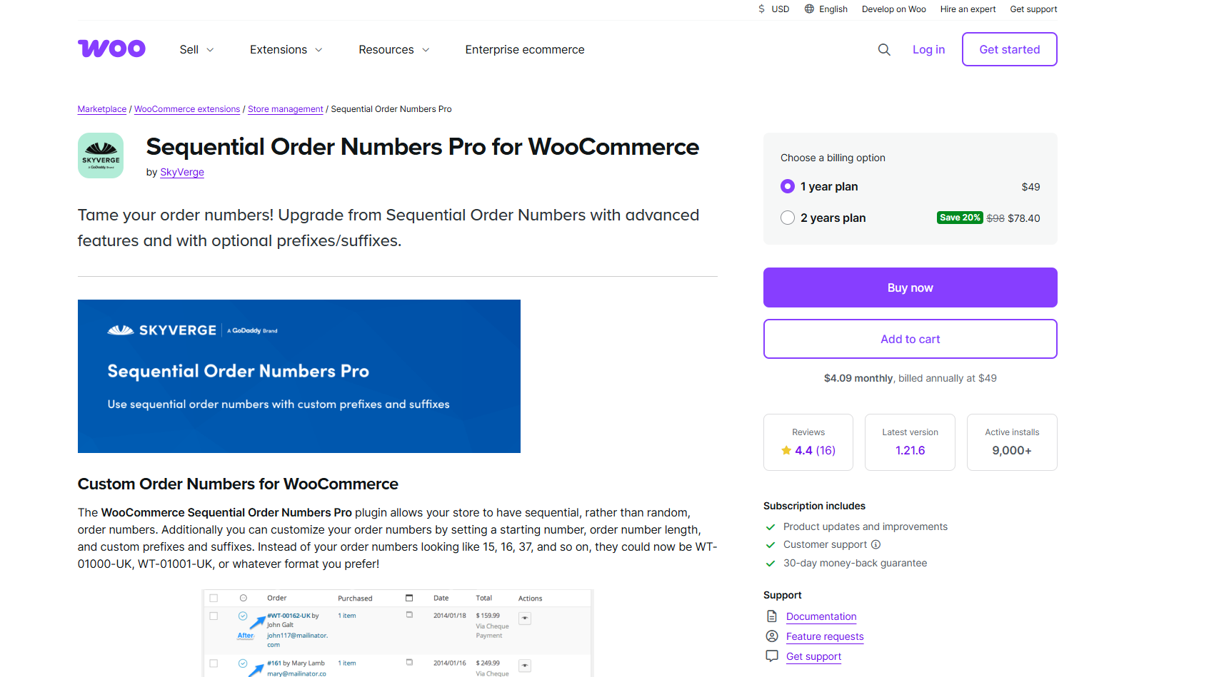 WooCommerce Sequential Order Numbers Pro 