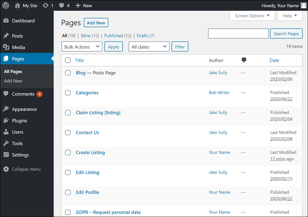 Creating Key Pages
