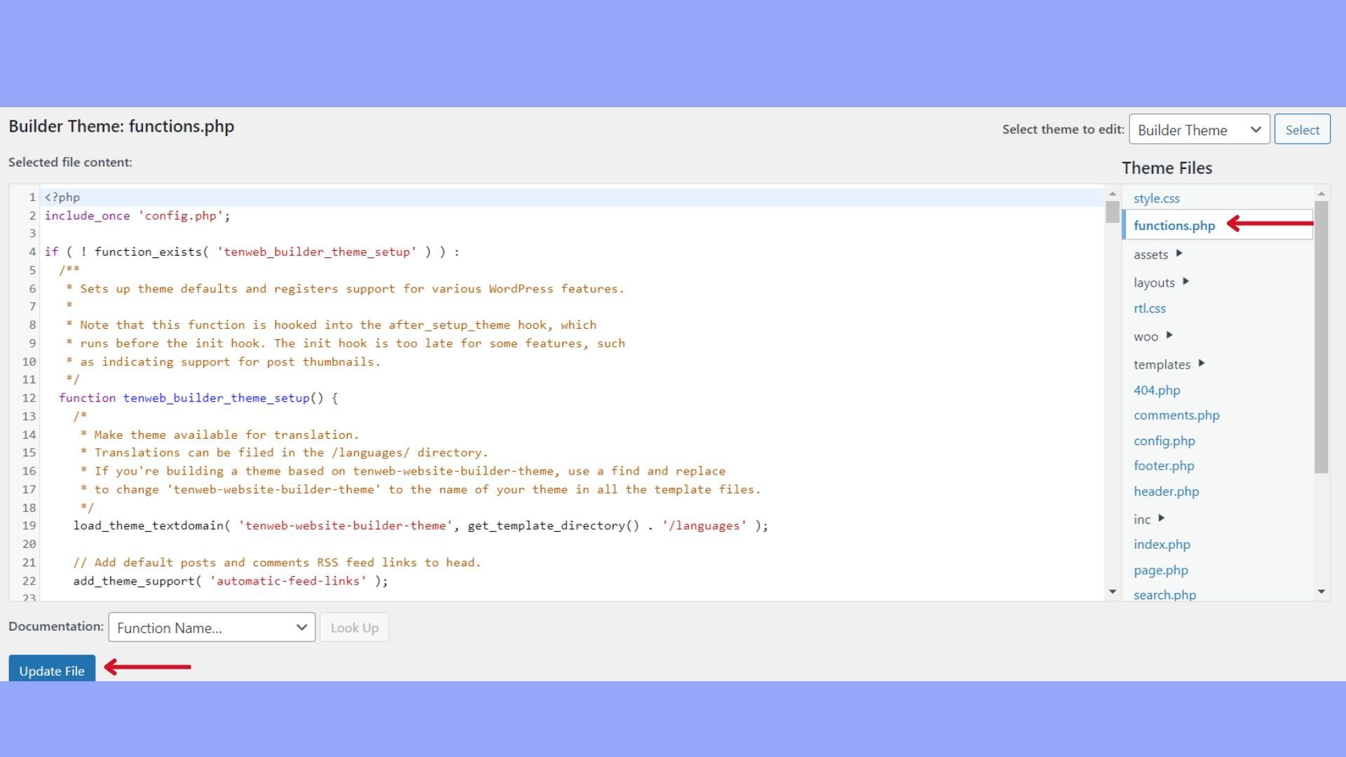 Access shortcode files 