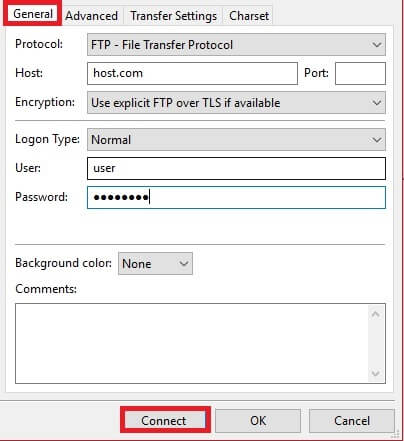 general credentials filezilla disable directory browsing in WordPress 