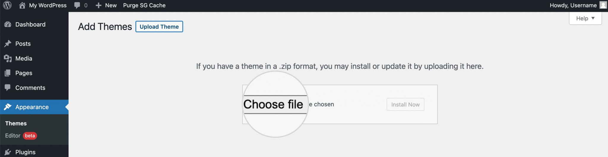 Choose file to upload