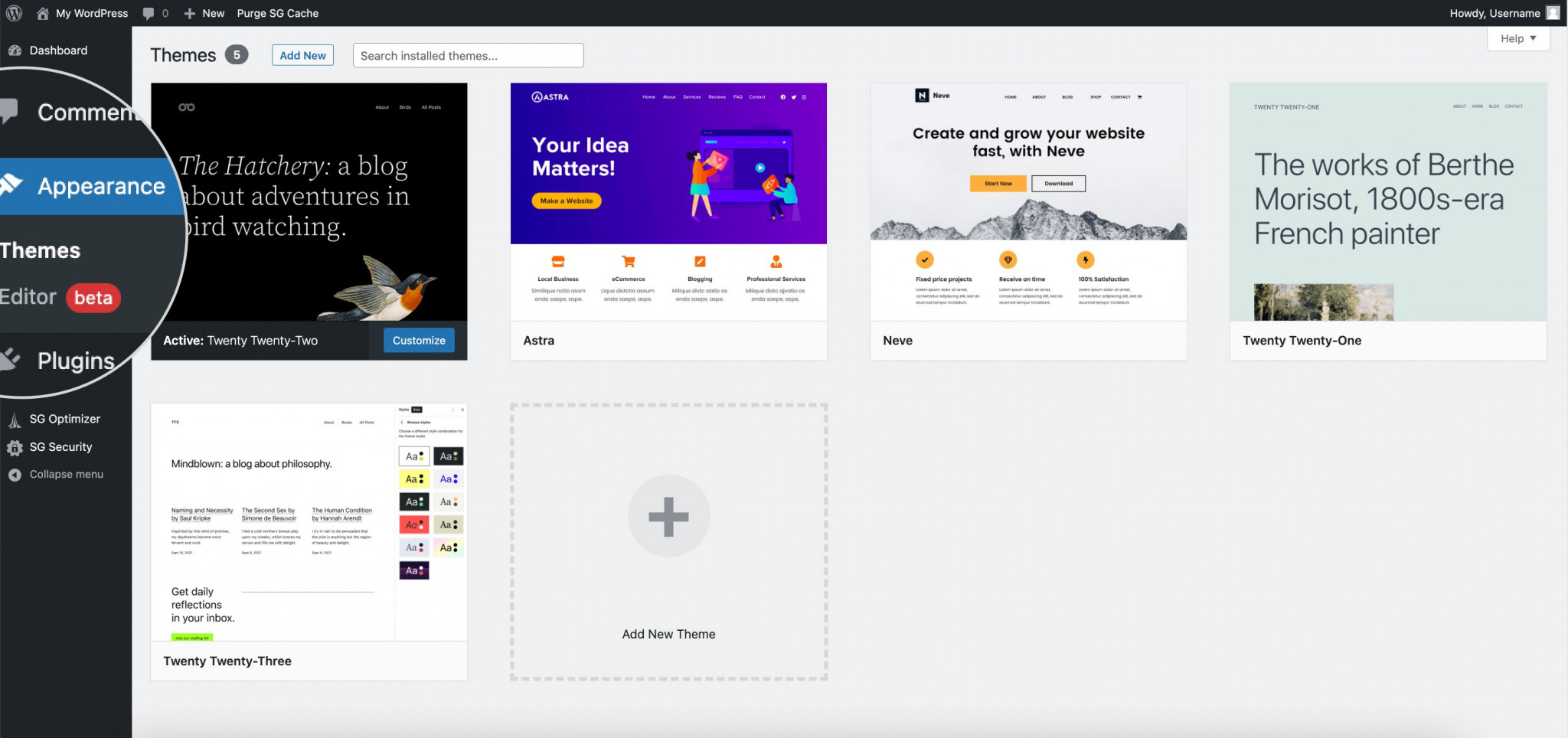 Full site editor in WordPress 