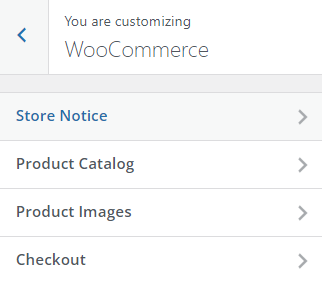 WooCommerce shop page 