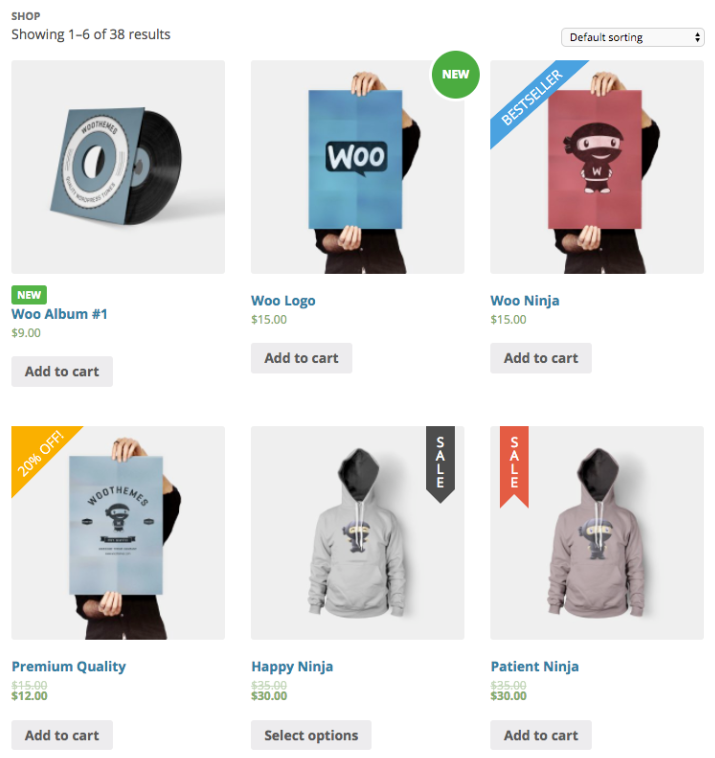 woocommerce shop page 