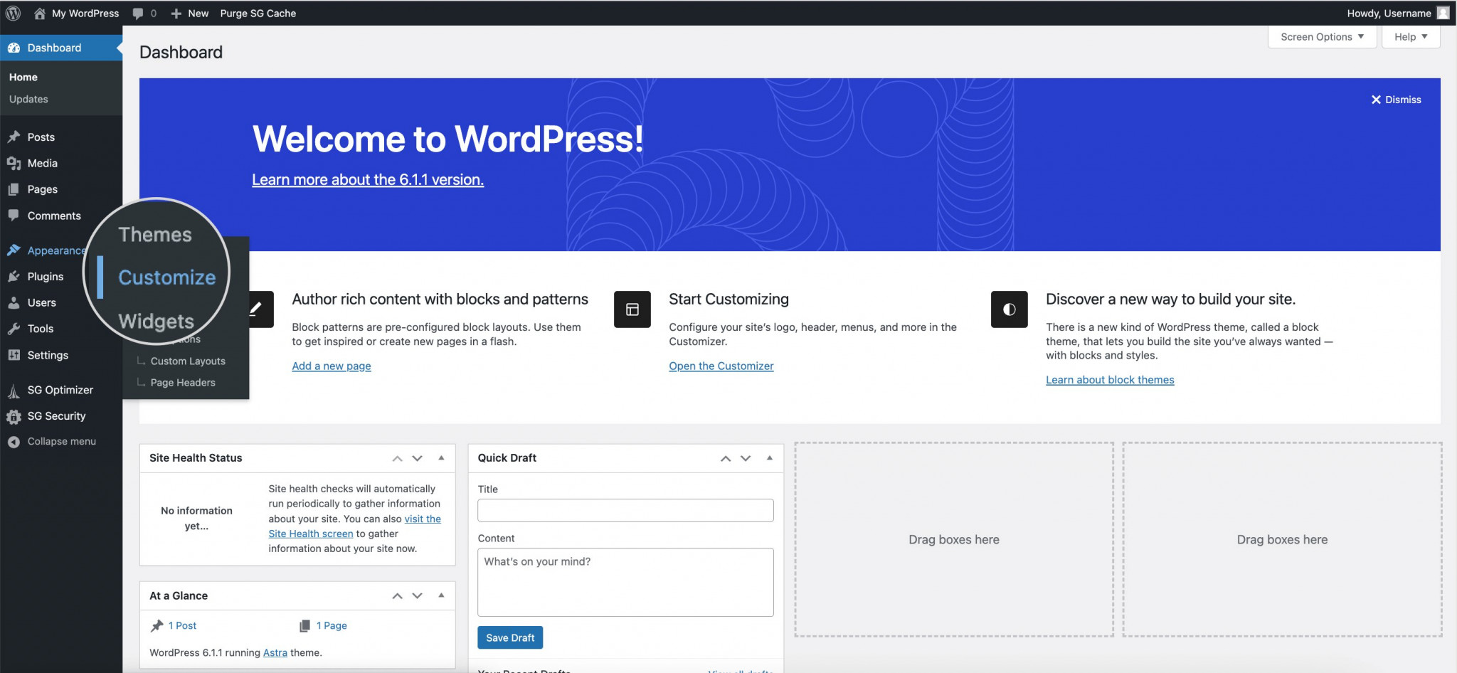 theme customizer WordPress 