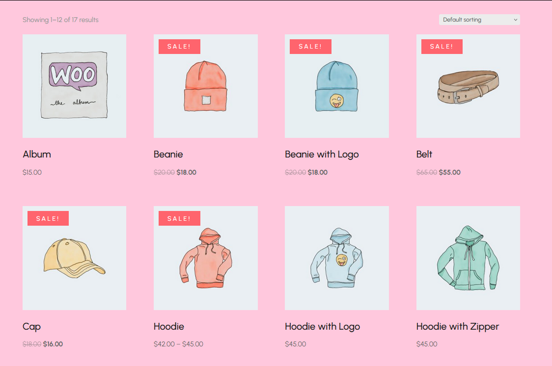 WooCommerce shop page builder