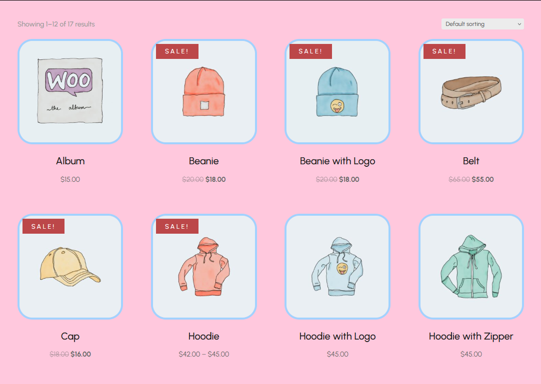 WooCommerce shop page builder
