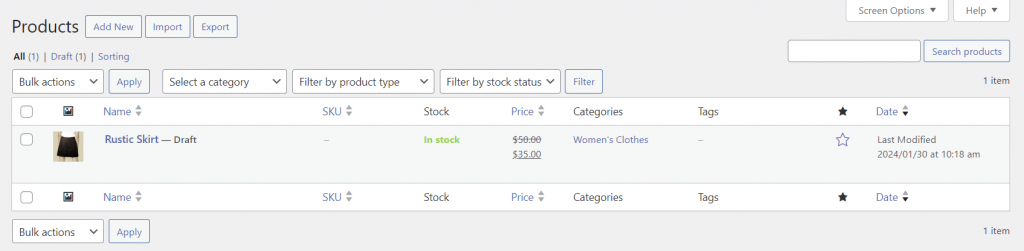 wordpress products all 