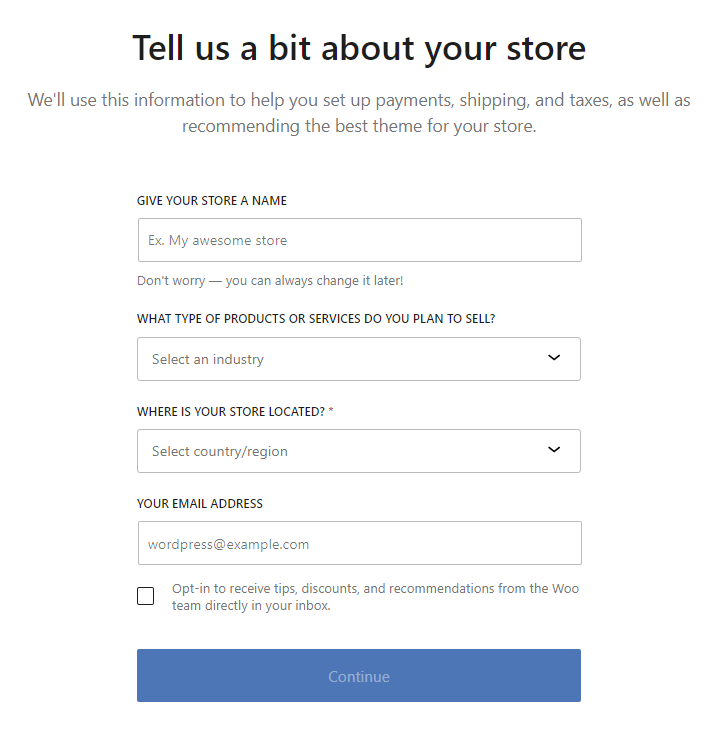 WordPress WooCommerce business details 