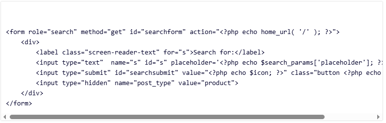 WooCommerce site search