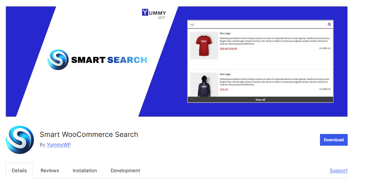 WooCommerce site search