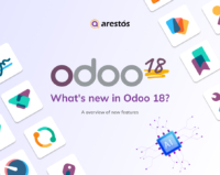 Highlighting new features in Odoo 18 with app icons and AI integration