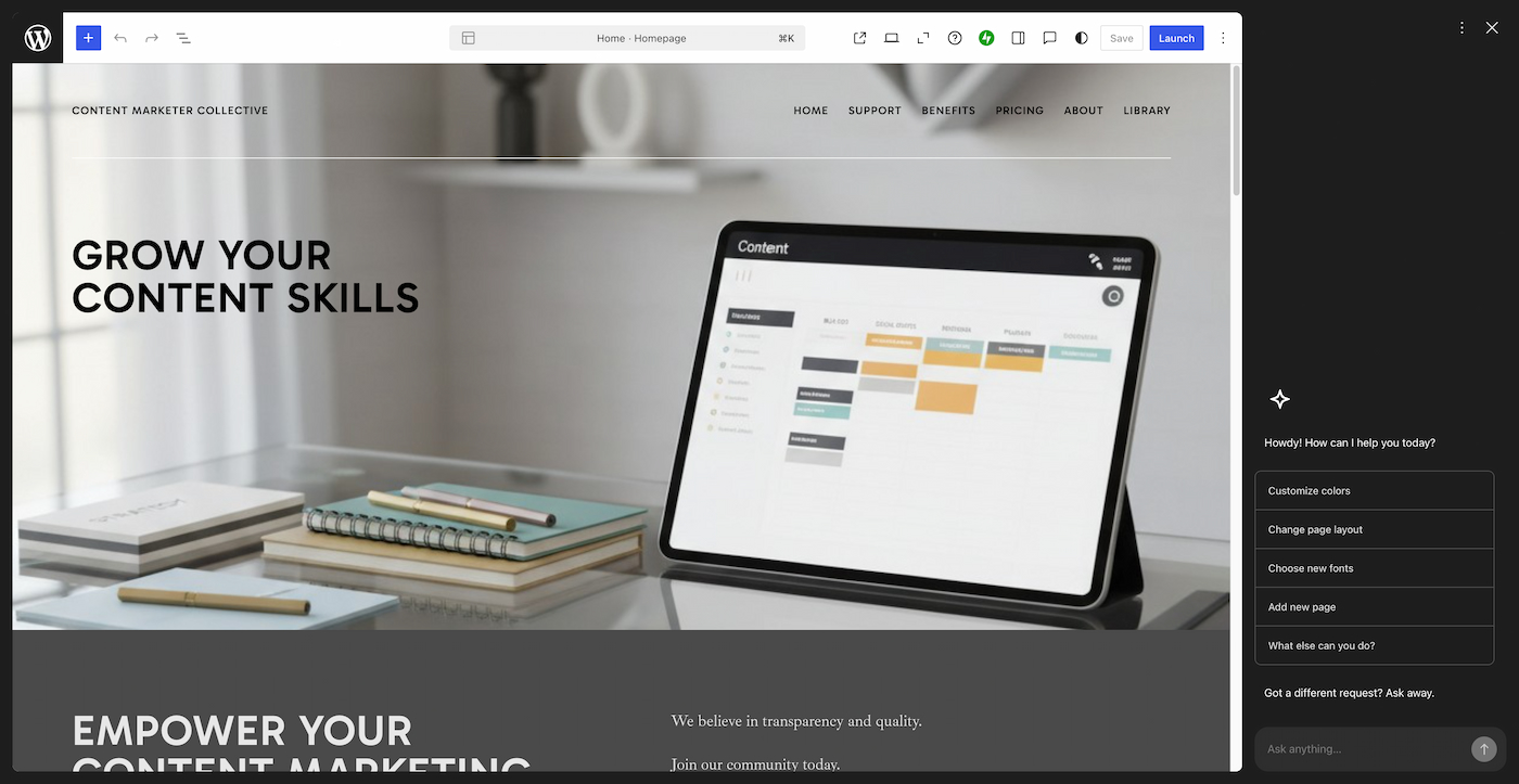 Membership or subscription website
