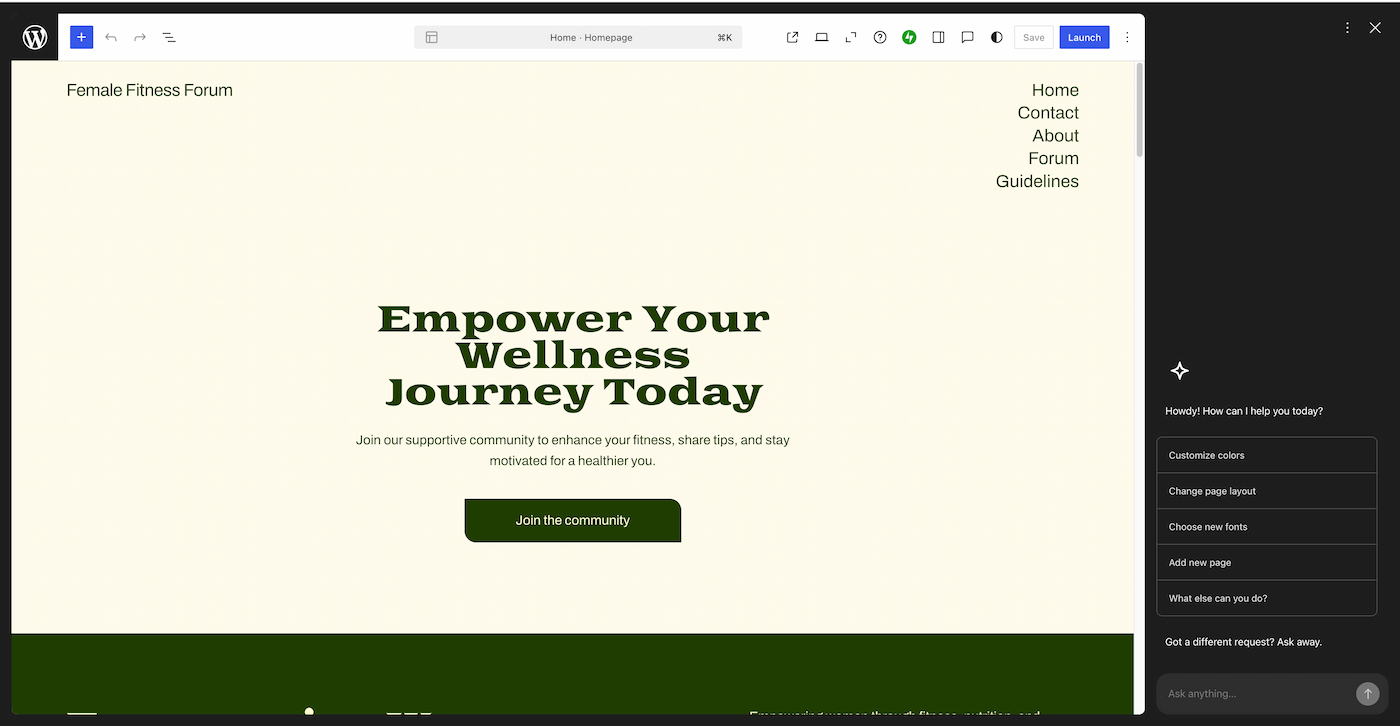 Community forum website